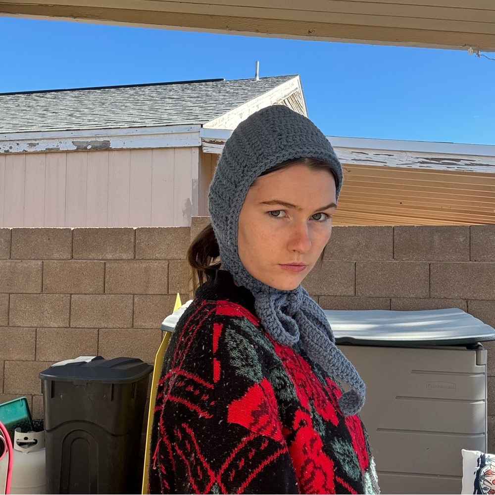 Blue crochet Bonnet - Picture 11 of 16